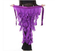 Skdvy Cintura Donna per Danza del Ventre, Hip Sciarpa Belly Dance Costumes Chiffon Tassel Dance Belly Dance Sciarpa Anca for Le Donne Belly Dancing Cints 12 Tipi di Colori(Purple)