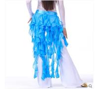Skdvy Cintura Donna per Danza del Ventre, Hip Sciarpa Belly Dance Costumes Chiffon Tassel Dance Belly Dance Sciarpa Anca for Le Donne Belly Dancing Cints 12 Tipi di Colori(Clear)