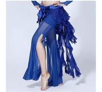 Skdvy Cintura Donna per Danza del Ventre, Hip Sciarpa Belly Dance Costumes Chiffon Tassel Dance Belly Dance Sciarpa Anca for Le Donne Belly Dancing Cints 12 Tipi di Colori(Blue)