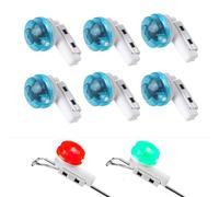 Skeadex Indicatore elettronico di abboccata con sensore di movimento, luce di allarme a LED, per pesca, tipo CR1632, per pesca notturna o pesca in mare (6 pezzi)