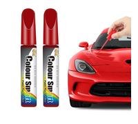 Skeadex Set di 2 pennarelli per vernice per auto, rosso lucido, per la rimozione dei graffi, per la rimozione della vernice, per auto, moto, graffi (2 rossi)