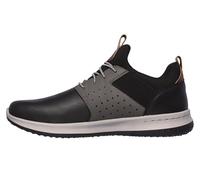 SKEAJ|#Skechers 65870 , Black Gray Leather Bkgy), 44 EU