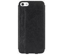 Skech Lisso Custodia Protettiva in Pelle per Apple iPhone 5/5S Accessorio per Cellulare Smartphone, Nero