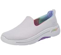 Skechers 124867 Wlv, Sneaker Donna, Tessuto Bianco Lavanda Trim, 37 EU