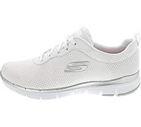 Skechers 13070/Wsl Flex Appeal 3.0-first Insight White/Silver, Piattaforma Donna, Bianco, 42 EU