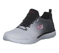 Skechers 149536 Bkw, Sneaker Donna, Nero Bianco Mesh Trim, 38 EU