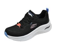 Skechers 149685 Bkmt, Sneaker Donna, Multi Trim In Pelle Nera, 40 EU