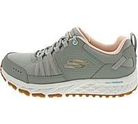 Skechers 180061 Olv, Trekking Taglio Basso Donna, Bordo Rosa Chiaro In Rete In Pelle Oliva, 41 EU