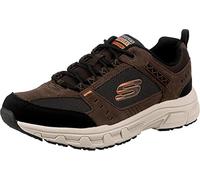 Skechers Sneaker uomo Oak Canyon pelle PU e mesh marrone cioccolato dettagli neri 39 EU