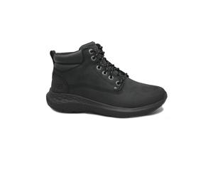 SKECHERS 205175 PARSON EDERIC black nero scarponcini uomo lacci memory foam