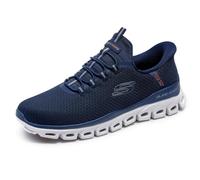 Skechers 233010 Glide Step Noxus White Scarpe da ginnasticaUomo | Slip-ins mani libere, Glide-Step, memory foam raffreddato ad aria, lavabile in lavatrice, vegano, intersuola geometrica