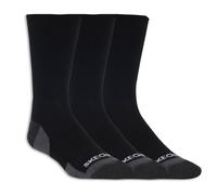 Skechers 3 Pack Half Terry Crew Calze in Nero, Taglia Largo