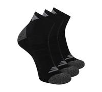 Skechers 3-Pack Performance Golf Quarter Crew Socks, Odor Control & Mesh Ventilation Calzini, Nero, 10-13 Uomo