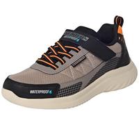 Skechers 406341L Bounder Brown Taupe Scarpe Bambino Waterproof Strappo Elastico 31