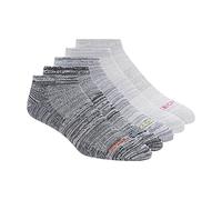 Skechers Confezione da 5 Calzini a Taglio Basso, Grigio Acciaio/Grigio Freddo, 42-44.5 EU Donna