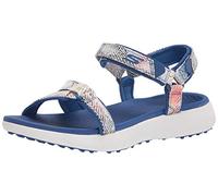 Skechers 600 Spikeless Golf Sandal, Scarpe Donna, Blu/Multi Snake Print, 37 EU