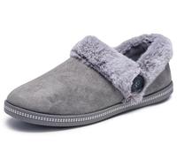 Skechers Accogliente Toast Fresco Del Falò, Pantofole Donna, Carbone, 39 EU
