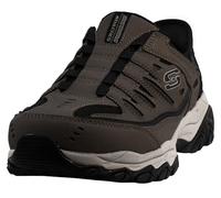 Skechers Afterburn M. Fit Ridgeburn Slipper da Uomo, Marrone, 49.5 EU X-Larga