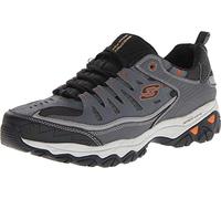 Skechers Afterburn Memory Foam Lace-up Sneaker, Mocassino da Uomo, Grigio, 42 EU