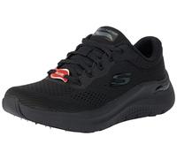 Skechers Arch Fit 2.0 Big League, Sneaker Basse Donna, Finitura in Rete Nera Canna di Fucile, 41 EU