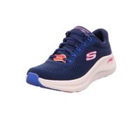 Skechers Arch Fit 2.0 Big League, Sneaker Basse Donna, Navy Mesh Hot Pink Blue Trim, 36 EU
