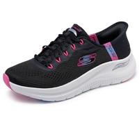 Skechers Arch Fit 2.0 Easy Chic - Sneaker da Donna, Senza Lacci, Senza Mani, BKHP = Nero/Rosa Acceso, 38 EU