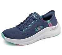 Skechers Donna Slip-ins: Arch Fit 2.0 - Easy Chic Sneaker in Blu Navy Blue/Turchese, Taglia 36, Vegan, Lavabile in lavatrice