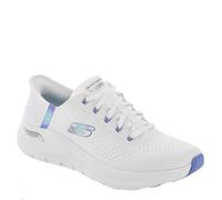 Skechers Arch Fit 2.0 Easy Chic - Sneaker da Donna, Senza Lacci, Senza Mani, Wbl=Bianco/Blu, 37 EU