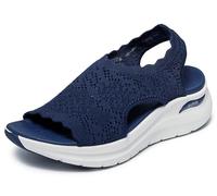 Skechers Arch Fit 2.0 - Sandali sportivi da donna, Navy, 36 EU