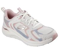 Skechers Arch Fit 2.0 Vintage Luxe, Scarpe da Ginnastica Donna, Pink Leather/Mesh/Gray Trim, 39 EU