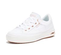 Skechers Arch Fit Arcade-Meet Ya There Sneaker da Donna, Bianco, 8 Wide