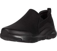 Skechers Arch Fit Banlin, Sneaker Uomo, Black Mesh/Black Synthetic/Trim, 42.5 EU