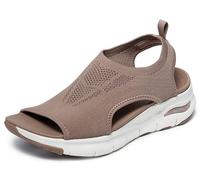 Skechers Arch Fit-City Catch Womens Knit Slip-on Sandals, Caff, 41 EU