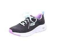 Skechers Arch Fit Comfy Wave, Scarpe da Ginnastica Allaciate Donna, Nero Black Lavender, 36 EU
