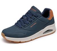 Skechers Arch Fit Court Break Comodo Comfort, Sneakers Uomo, Duraleather Microfibra Blu Navy, 48.5 EU