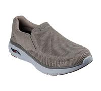 Skechers Arch Fit Crosser Locke, Scarpe da Ginnastica Uomo, Taupe Mesh, 47.5 EU