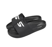 Skechers Arch Fit Hyper Slide Black White Men Slip On Casual Sandal 229254-BLK