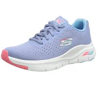 Skechers Arch Fit - Infinity Cool, Scarpe da ginnastica Donna, Blu Blue Mesh Aqua Hot Pink Trim, 38.5 EU