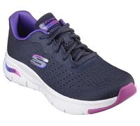 Skechers Arch Fit Infinity Cool, Scarpe sportive Donna, Navy Mesh Purple Trim, 37 EU
