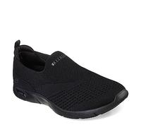 Skechers Arch Fit Refine-Don't Go, Scarpe da Ginnastica Donna, Nero, 37.5 EU Larga
