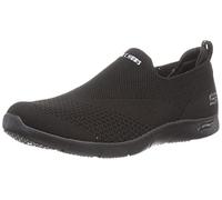 Skechers Arch Fit Refine Don't Go, Sneaker Donna, Black Heathered Knit, 35 EU