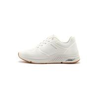 Skechers Arch Fit S-miles Mile Makers, Scarpe da Ginnastica Basse Donna, Bianco, 40 EU