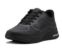 Skechers Arch Fit S-miles Mile Makers, Scarpe da Ginnastica Basse Donna, Black Duraleather Hot Melt Trim, 41 EU