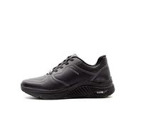 Skechers Arch Fit S-miles Mile Makers, Scarpe da Ginnastica Basse Donna, Black Duraleather Hot Melt Trim, 38.5 EU
