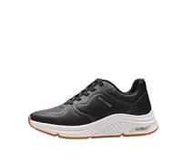Skechers Arch Fit S-miles Mile Makers, Scarpe da Ginnastica Basse Donna, Black Duraleather Hot Melt Trim, 39 EU