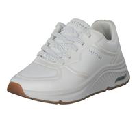 Skechers Arch Fit S-Miles, Sneaker da Donna, Bianco Duraleather Hot Melt Trim, 36 EU