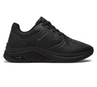 Skechers Arch Fit S-miles Mile Makers, Scarpe da Ginnastica Basse Donna, Black Duraleather Hot Melt Trim, 38 EU