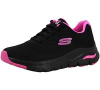 Skechers - Arch Fit, Scarpe da Donna, Nero, Rosa Shocking, 36 EU