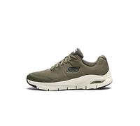 Skechers Arch Fit, Scarpe da Ginnastica Uomo, Olive Textile Synthetic Trim, 43 EU