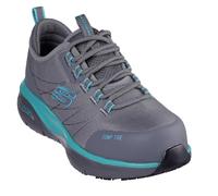 Skechers Arch Fit Sr EbinalFire e stivali di sicurezza da donna, Grigio Aqua Textile sintetico, 41 EU
